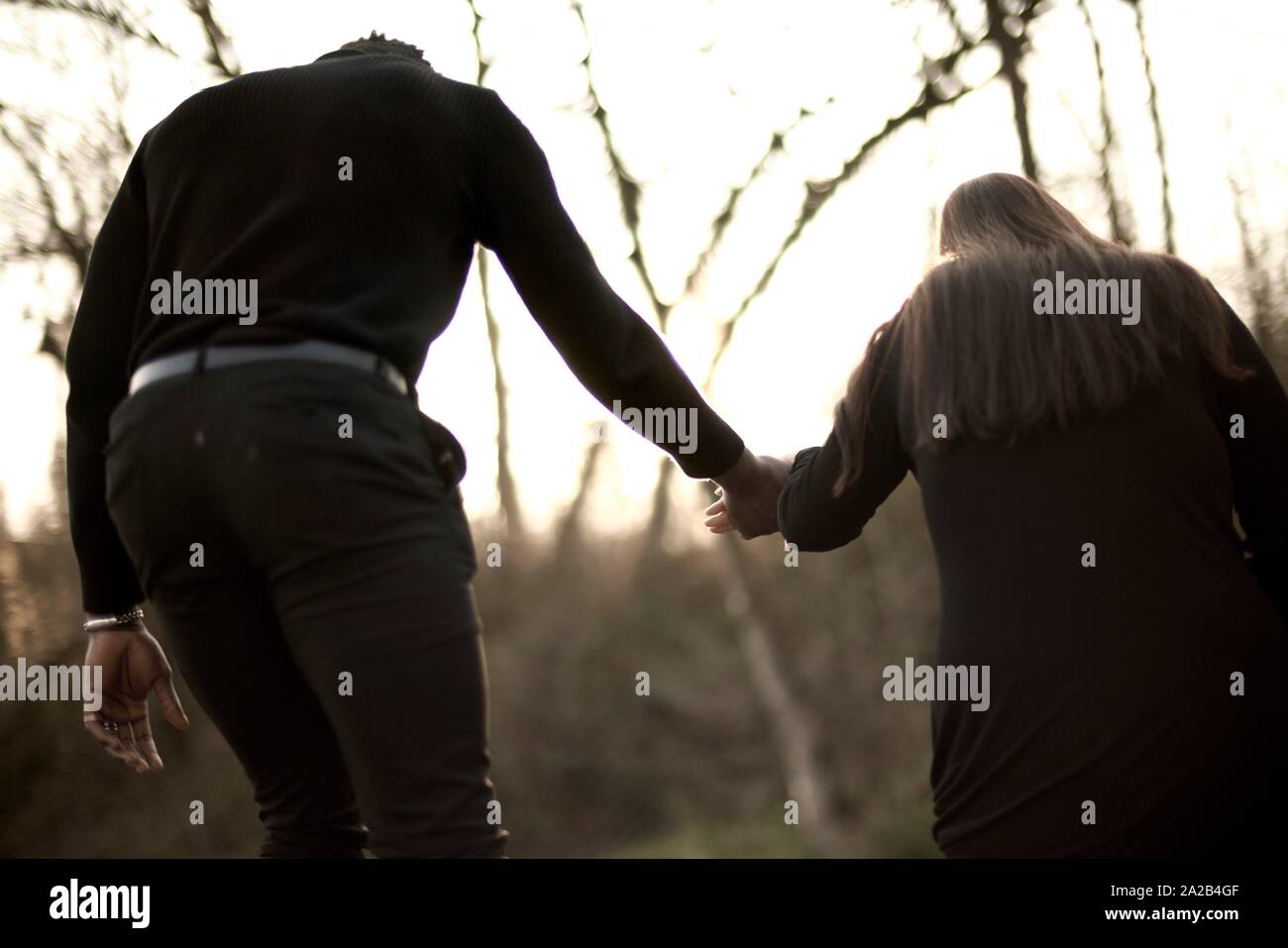 couple outdoors, in Munich, Germany Stock Photo
