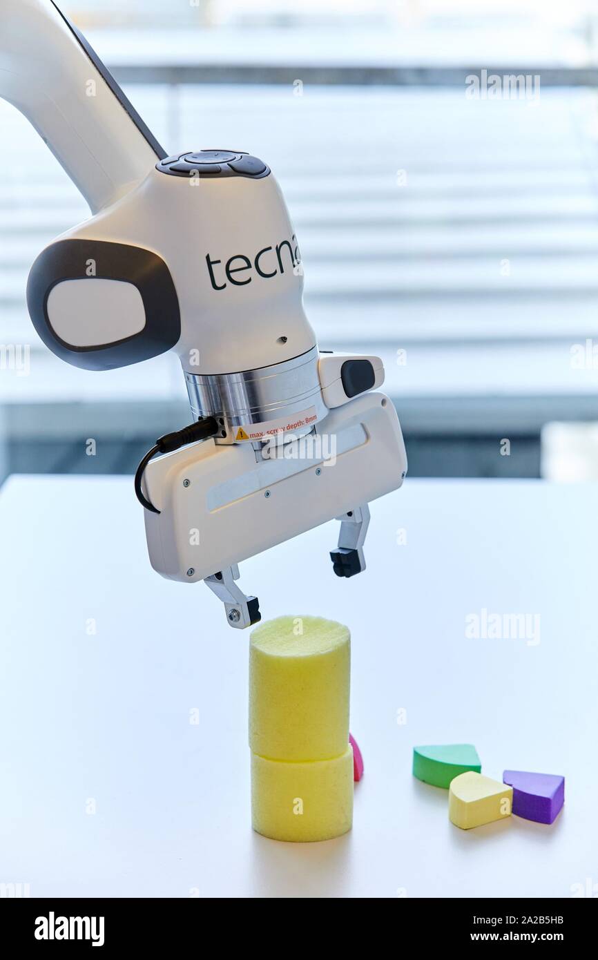 Teleoperation robot for object manipulation, innovation in sanitary robotics, Unit of Health Technology, Technology Centre, Tecnalia Research & Stock Photo