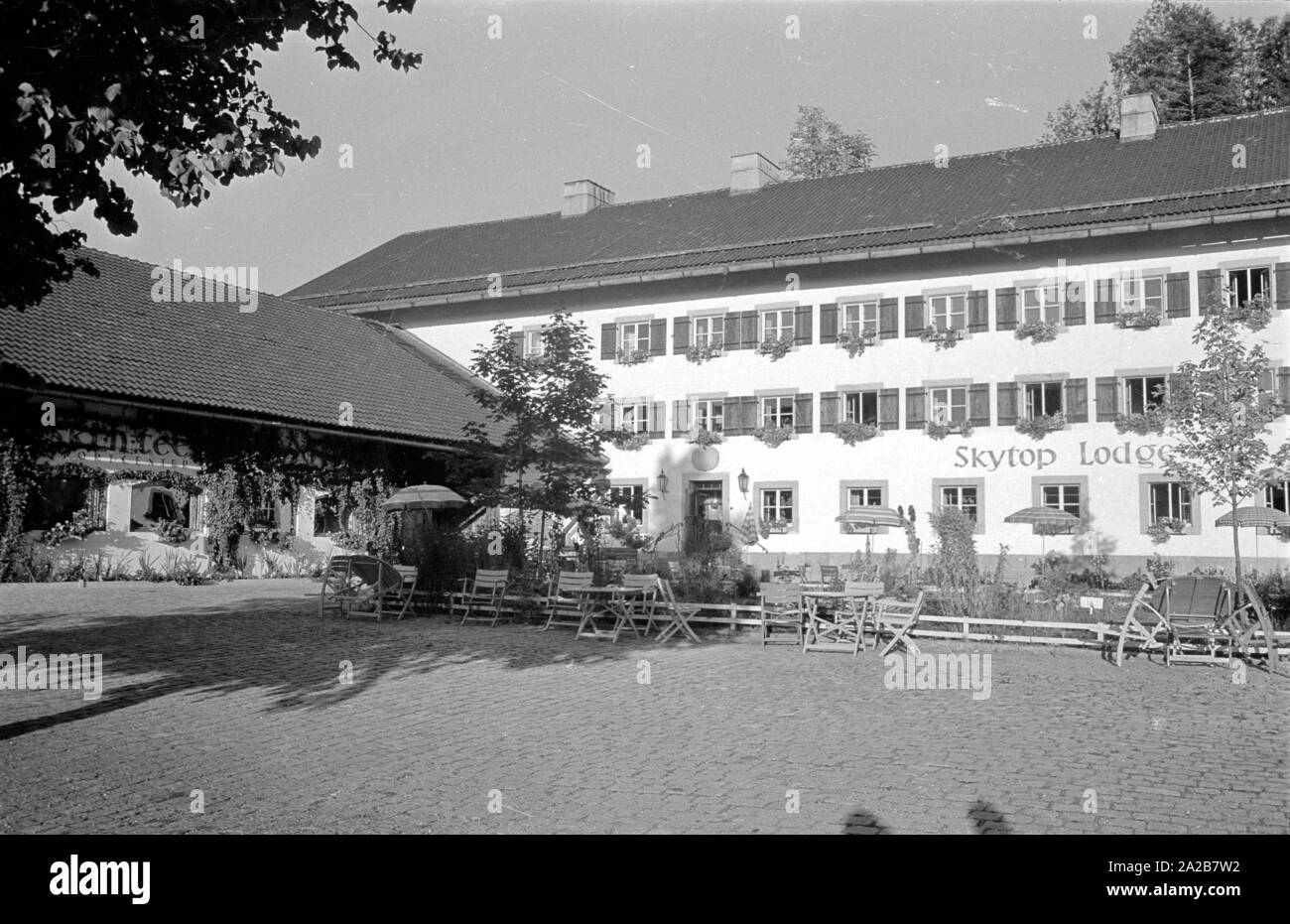 Exterior view of the golf club 'Skytop Lodge', the former estate of Martin Bormann on the Obersalzberg. Stock Photo