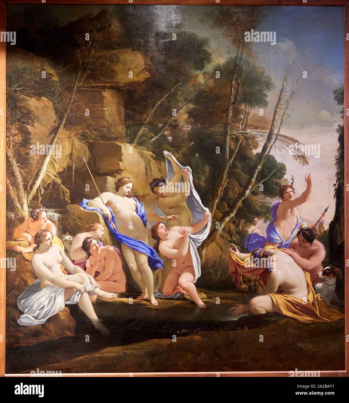 '''Diane et Actéon'', 1630, Michel Dorigny, Petit Palais Musée des Beaux Arts de la Ville de Paris, France, Europe Stock Photo