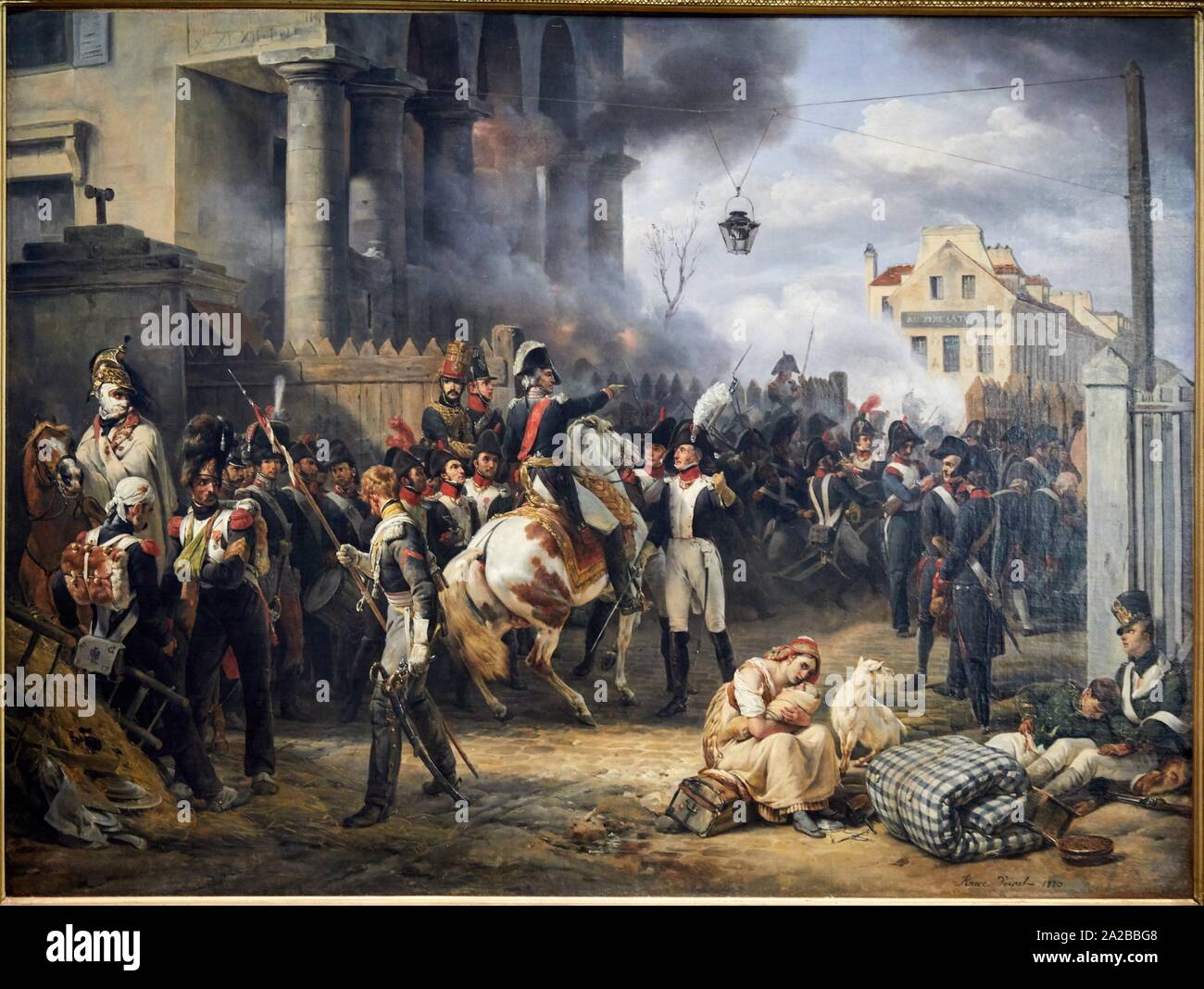 '''La barrière de Clichy. Défense de Paris, le 30 mars 1814'', 1820, Horace Vernet, Petit Palais Musée des Beaux Arts de la Ville de Paris, France, Stock Photo
