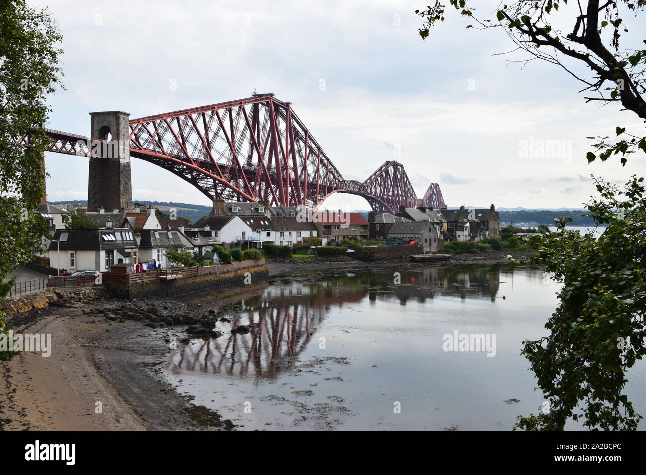 Forth Bridge from North Queensferry Stock Photo