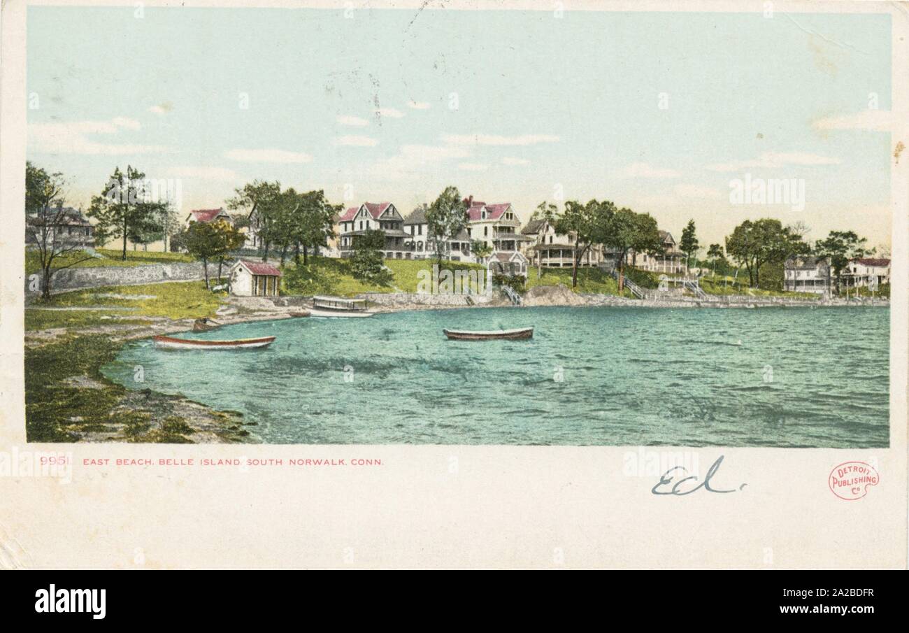 East Beach, Belle Island, South Norwalk, Conn. Detroit Publishing