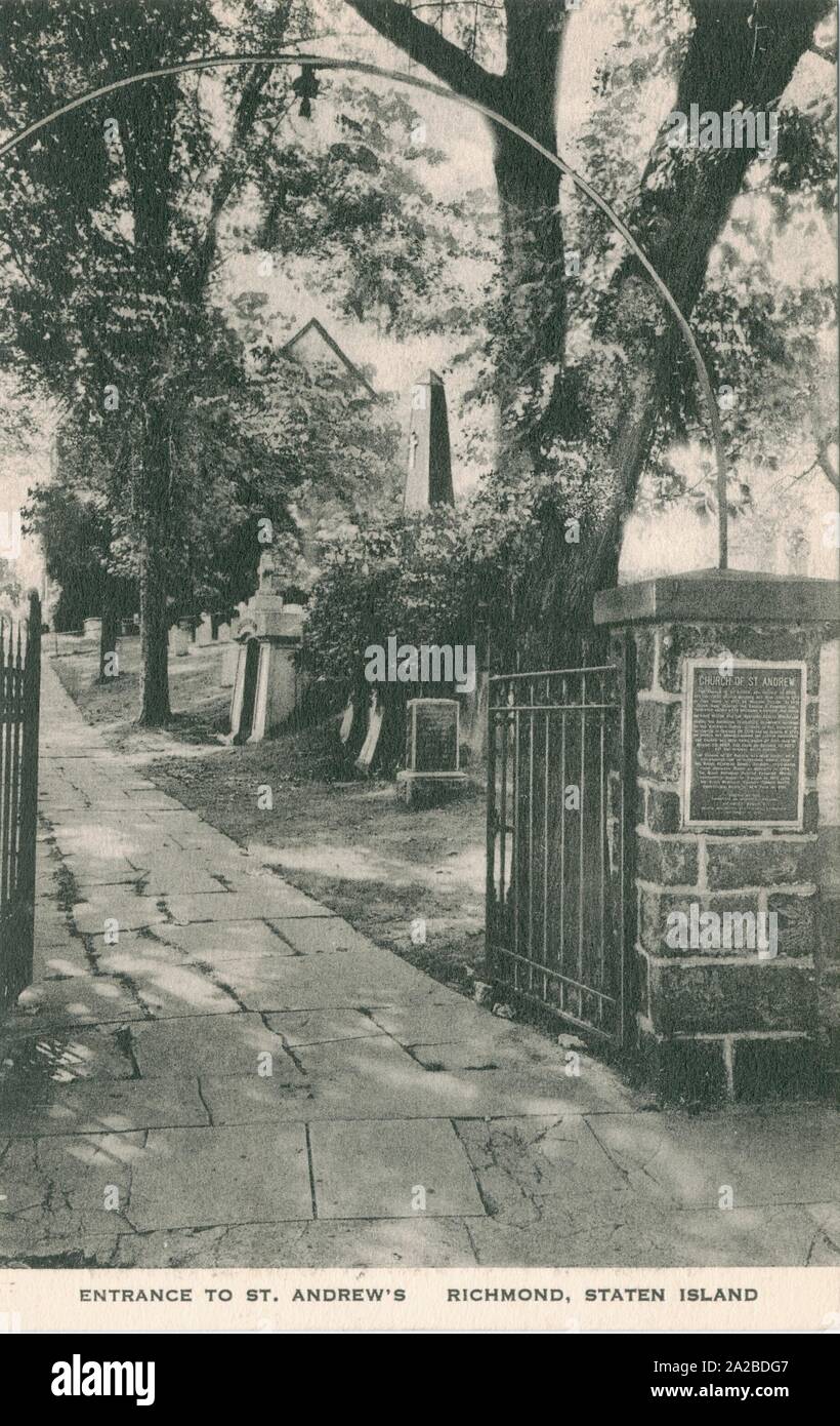Entrance to St. Andrew'sRichmond, Staten Island. Staten Island post