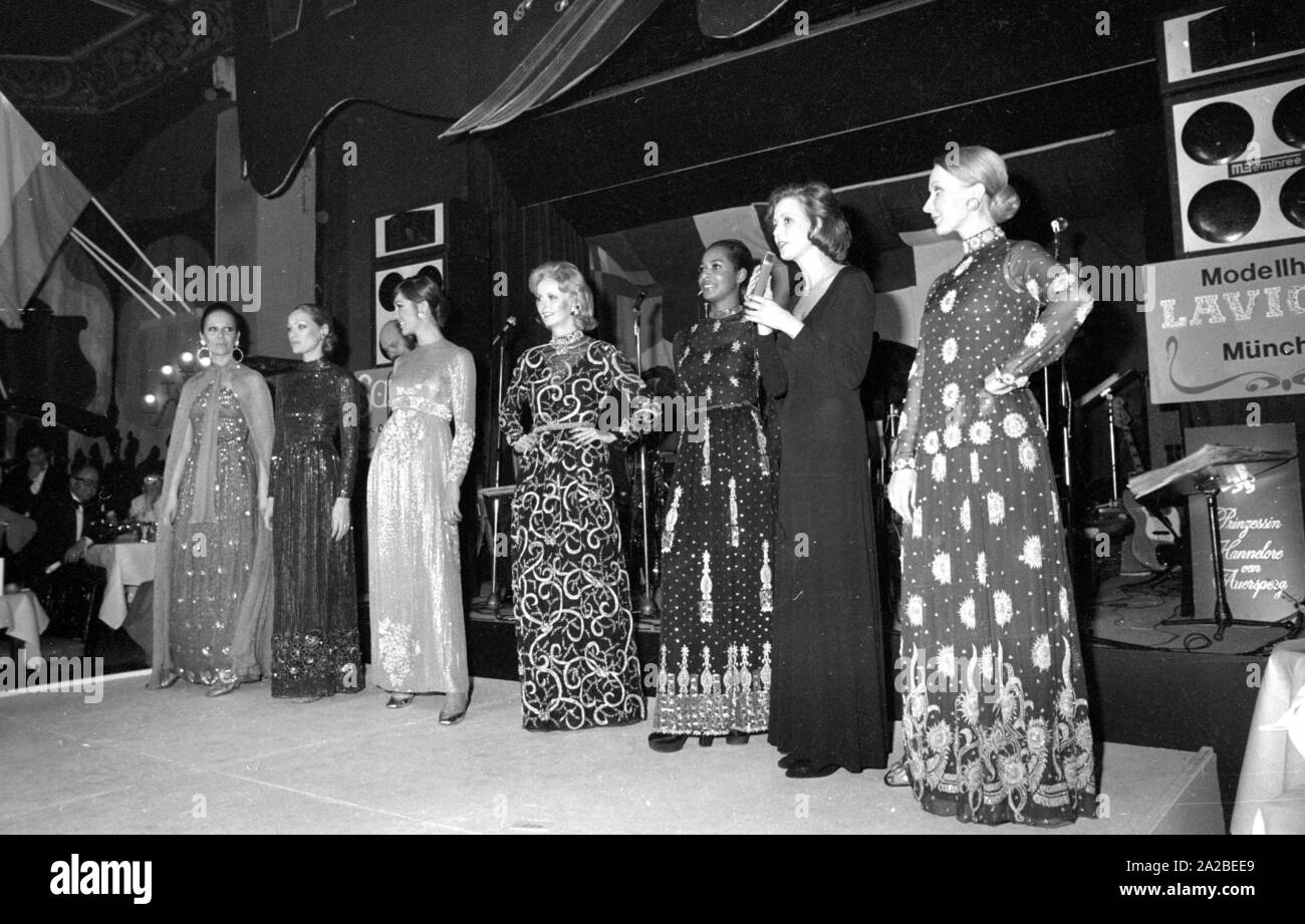 Fashion show on the occasion of the World Ski Championships in St. Moritz in 1974. Stock Photo