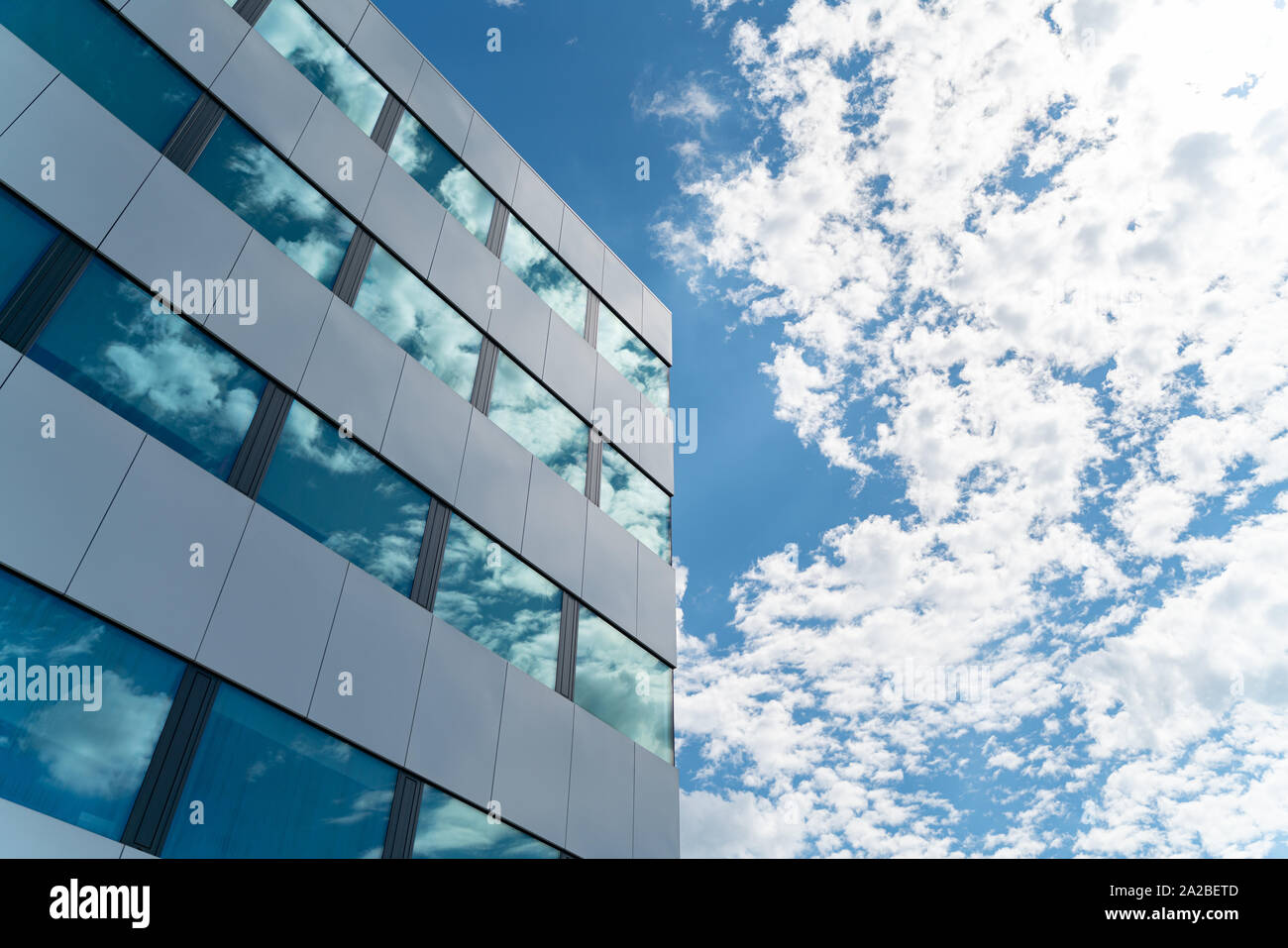 Modern office buildings in the background of the sky with clouds Stock ...