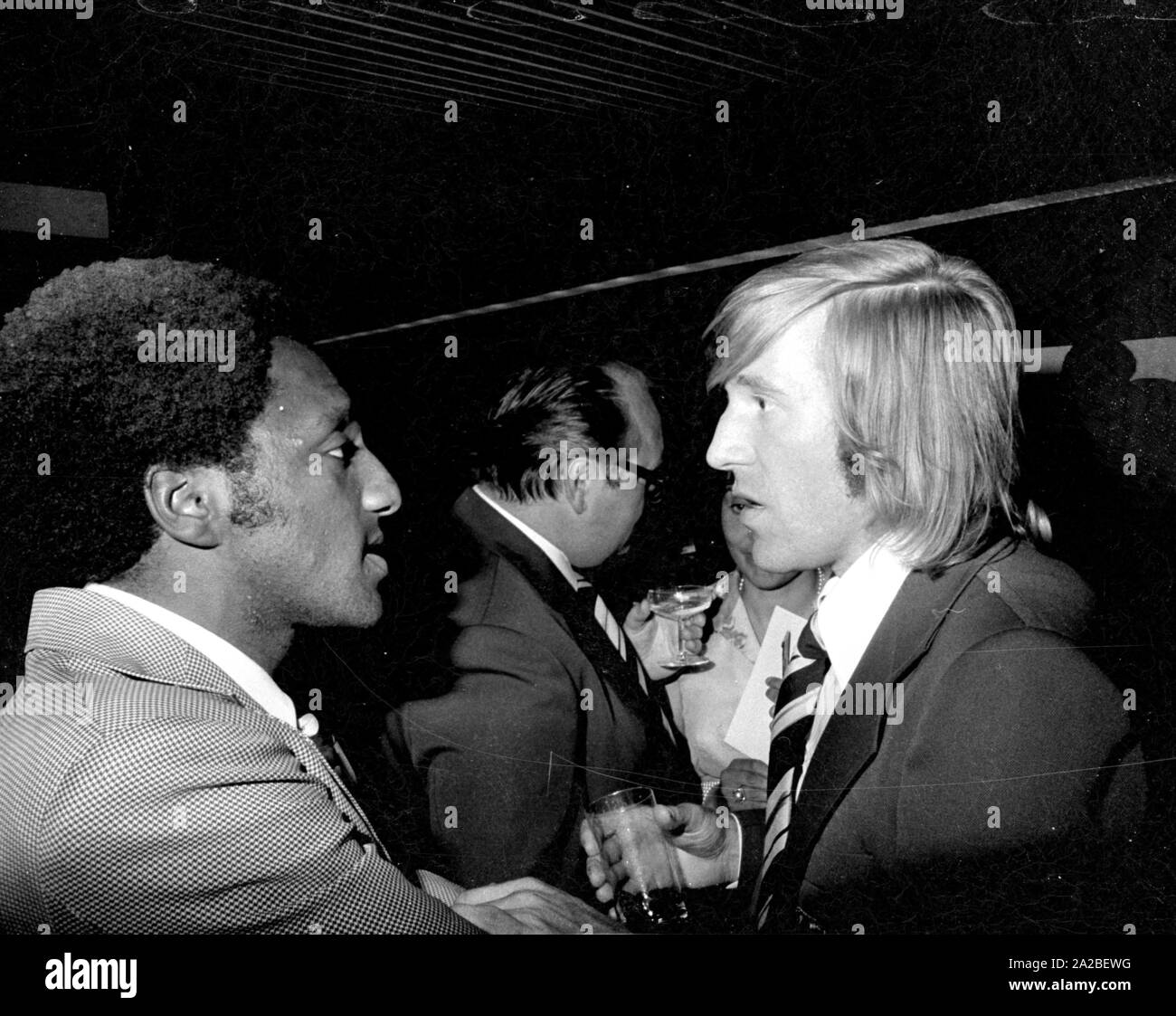 Footballer Günter Netzer (r.) at the banquet of the Federal President in the Hilton Hotel in Munich. Stock Photo