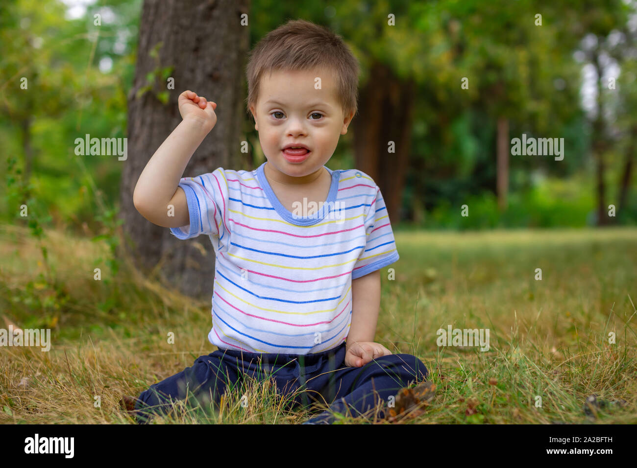 Down syndrome boy child hi-res stock photography and images - Alamy