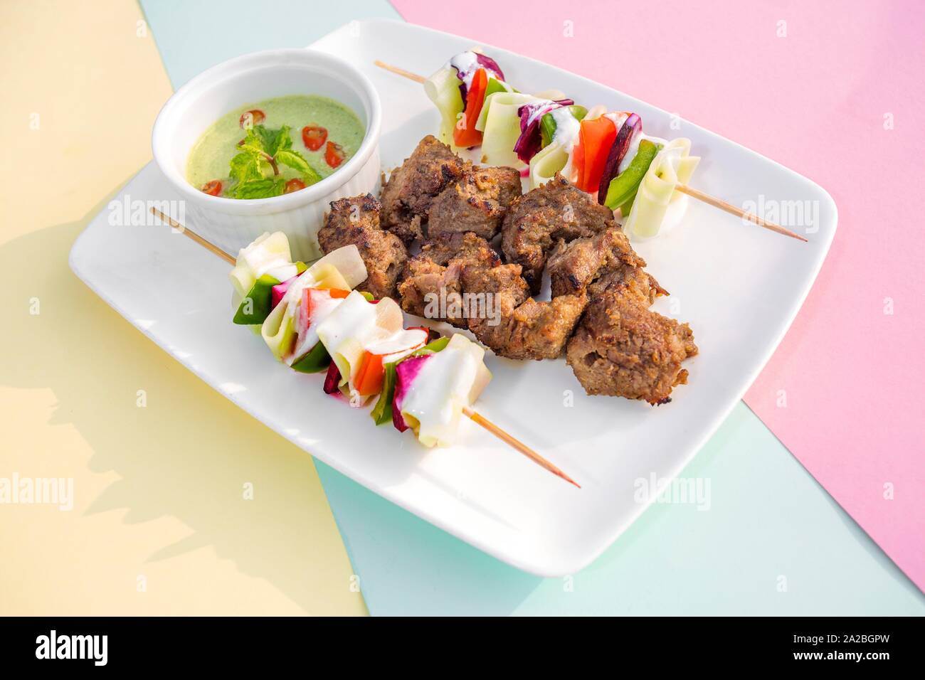 Afgan kebab , it was a Afghanistan traditional recipes. Stock Photo