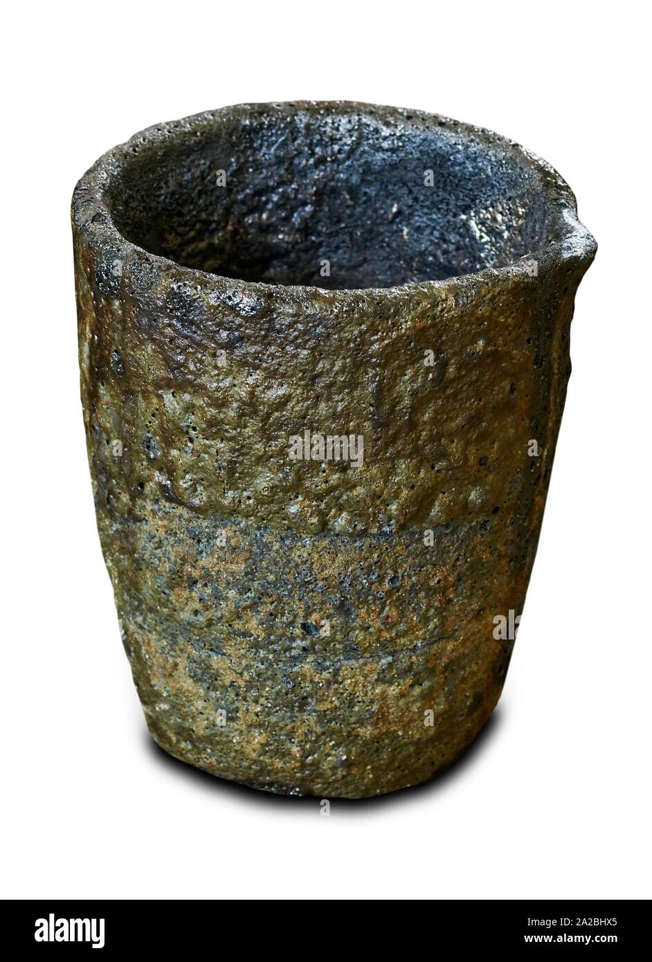 Melting pot to melt metal isolated on white background Stock Photo Alamy