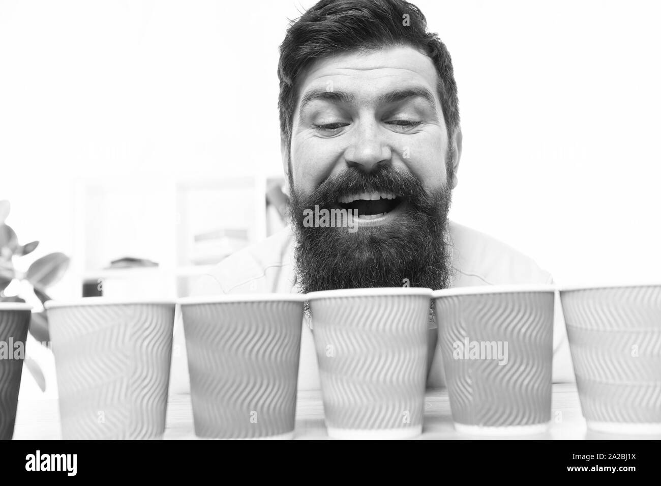 Alternative concept. Pick one. Diversity and recycling. Eco paper cup. Coffee to go paper cup