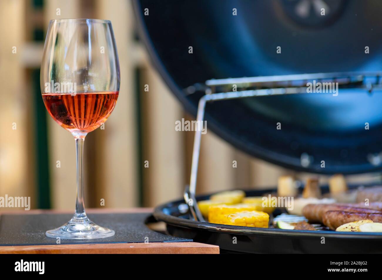 Rose Wine And Garden Grill Stock Photo 328482338 Alamy