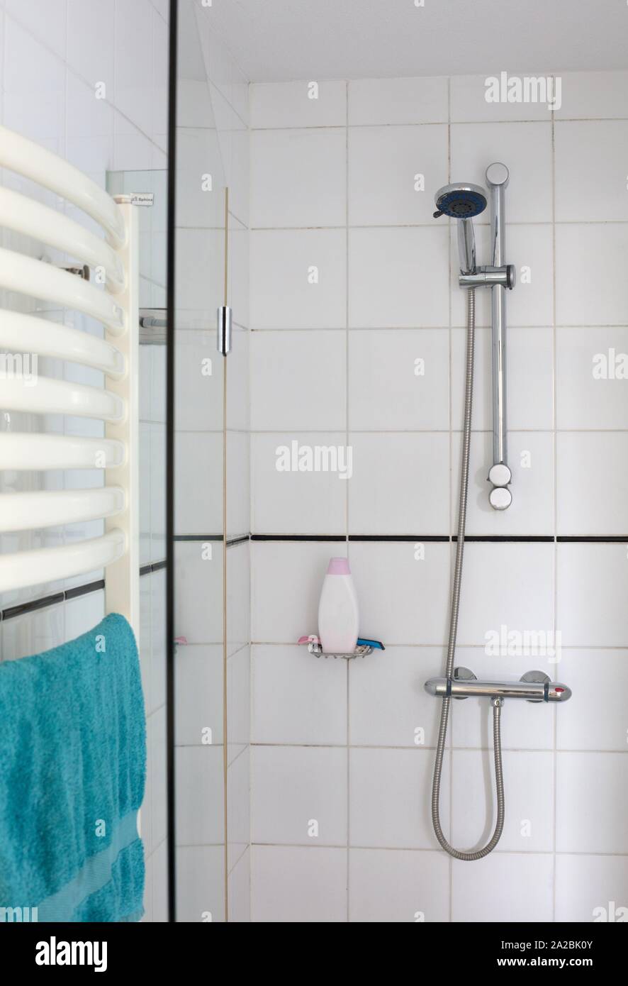 Shower in a house in the Netherlands, 2001 Stock Photo Alamy