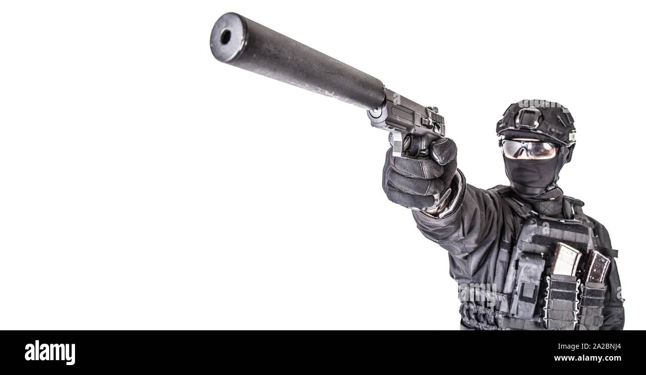 Silencer gun hi-res stock photography and images - Alamy