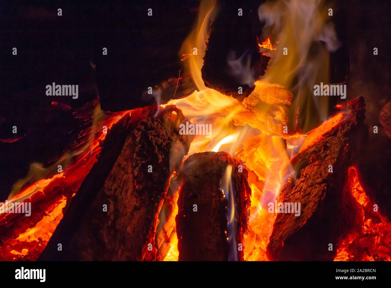 Fire burning wood orange hi-res stock photography and images - Alamy