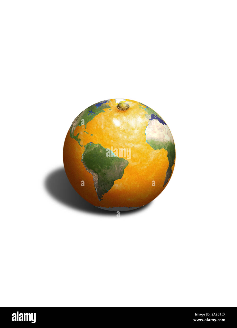 Orange Earth. 3D rendering Stock Photo Alamy