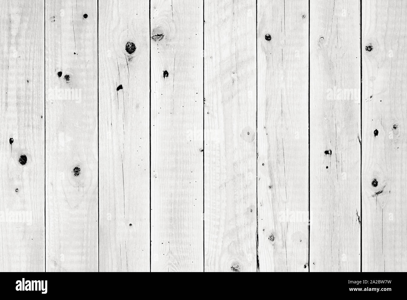 Weißer Hintergrund aus alten Holzbrettern Stock Photo
