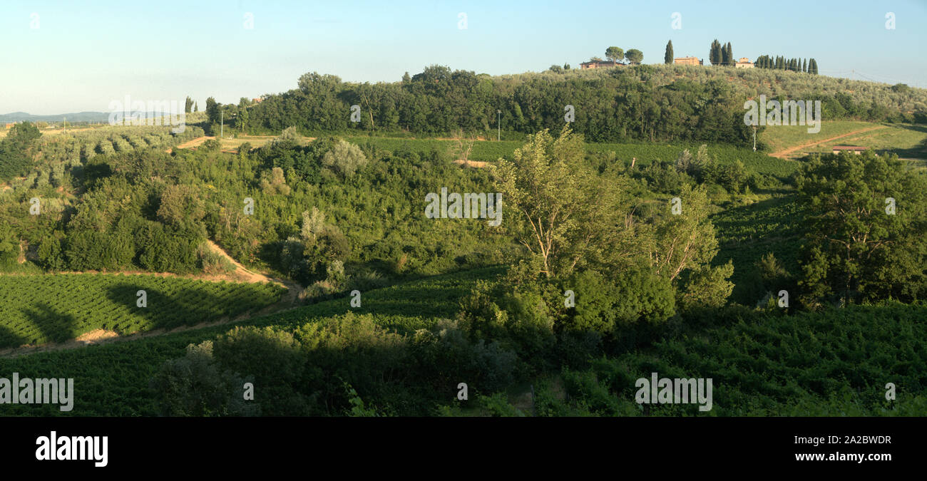 Tuscan farming landscape near Florence Stock Photo - Alamy