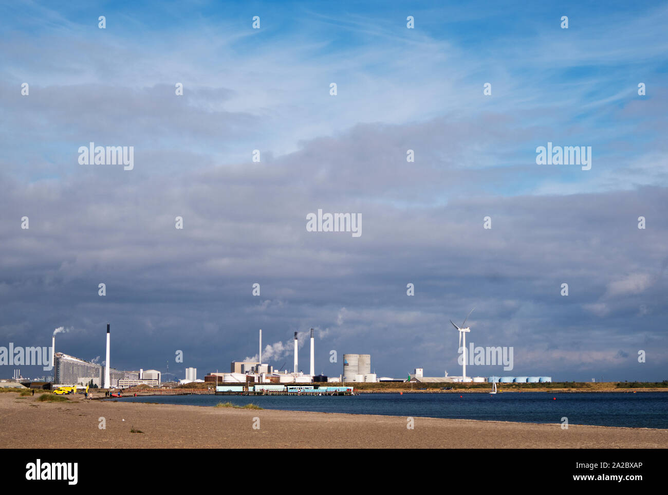 Hofor utility plant in Copenhagen on an overcast autumn day, Denmark Stock Photo