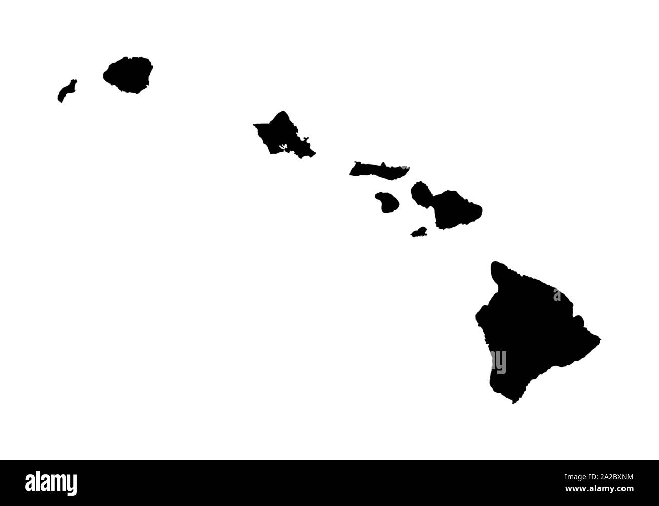 Hawaii map hires stock photography and images Alamy