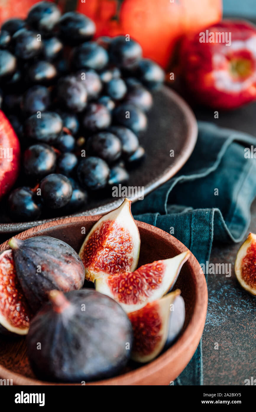 Autumn food still life with season fruits and vegetables like Bangalore ...