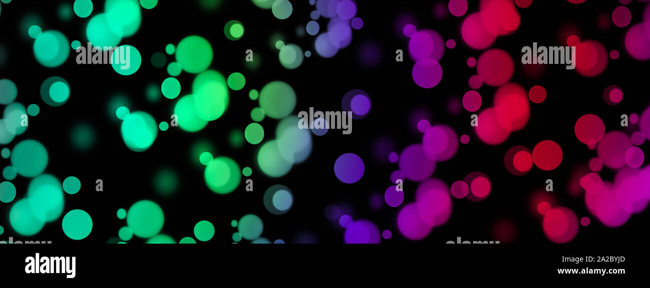 Colorful bokeh light on black background Stock Photo - Alamy