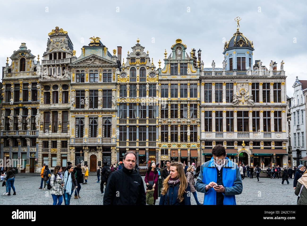 Many Tourists Visit The Most Memorable Landmark In Brussels Grand Place Grande Square Grote Markt Is The Central Square Of Brussels Stock Photo Alamy