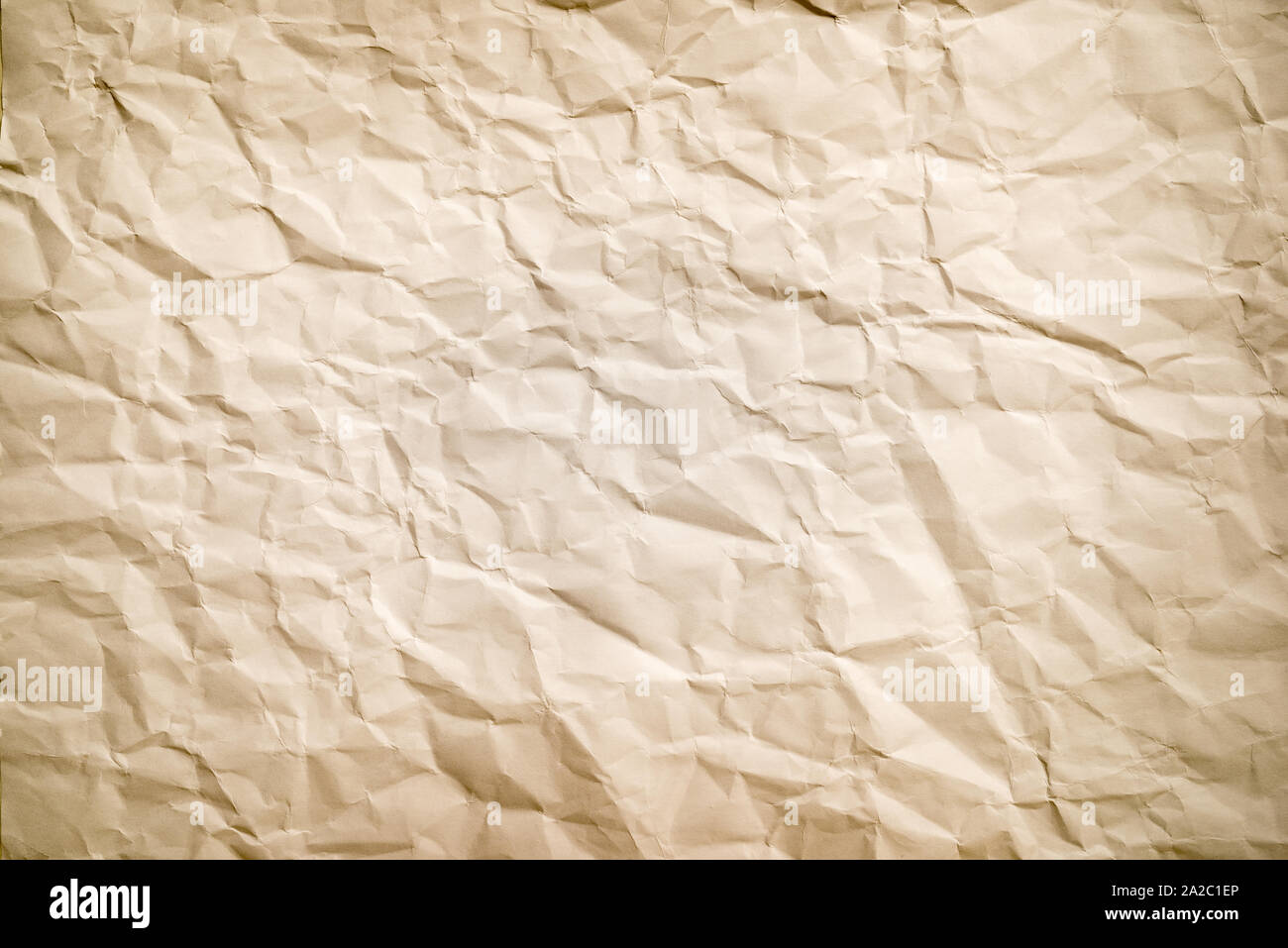 Old crumpled paper sheet for background or texture Stock Photo