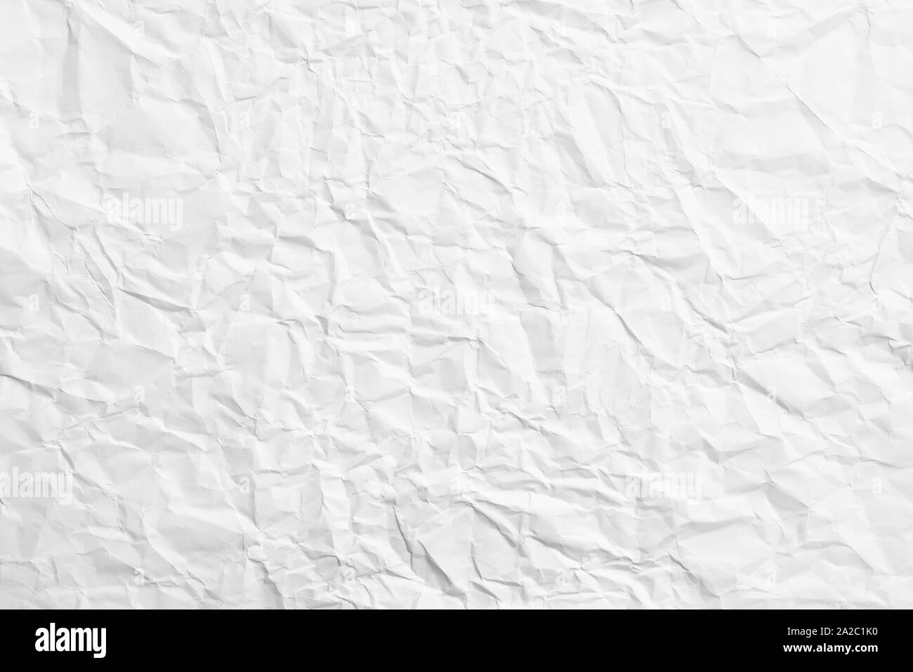 Old white crumpled paper sheet for background or texture Stock Photo