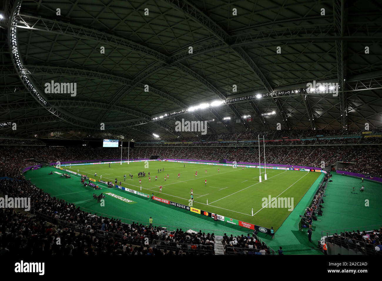 General view of the stadium during the 2019 Rugby World Cup match at Oita Stadium, Japan. Stock Photo