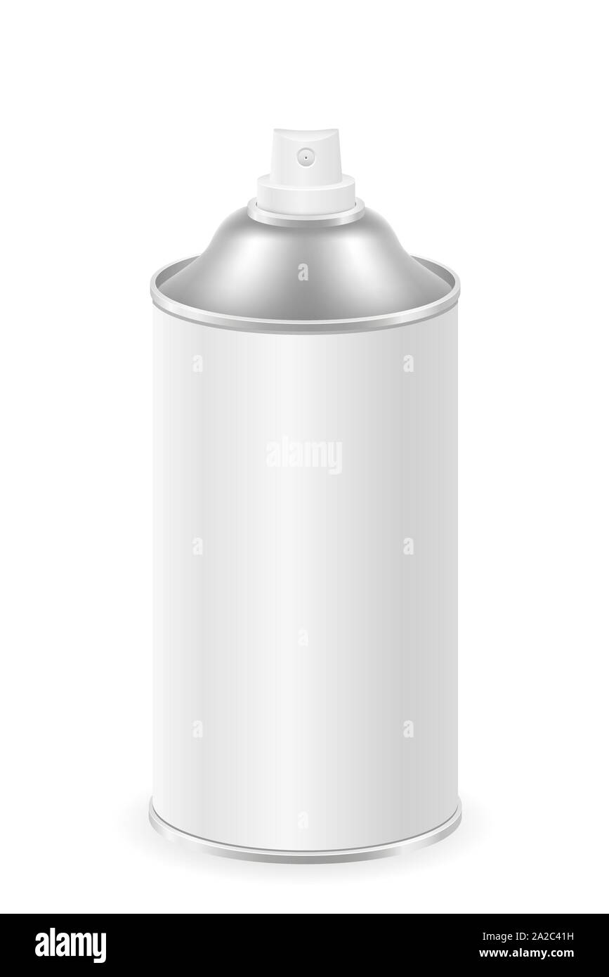 spray paint in a metal can container vector illustration isolated on
