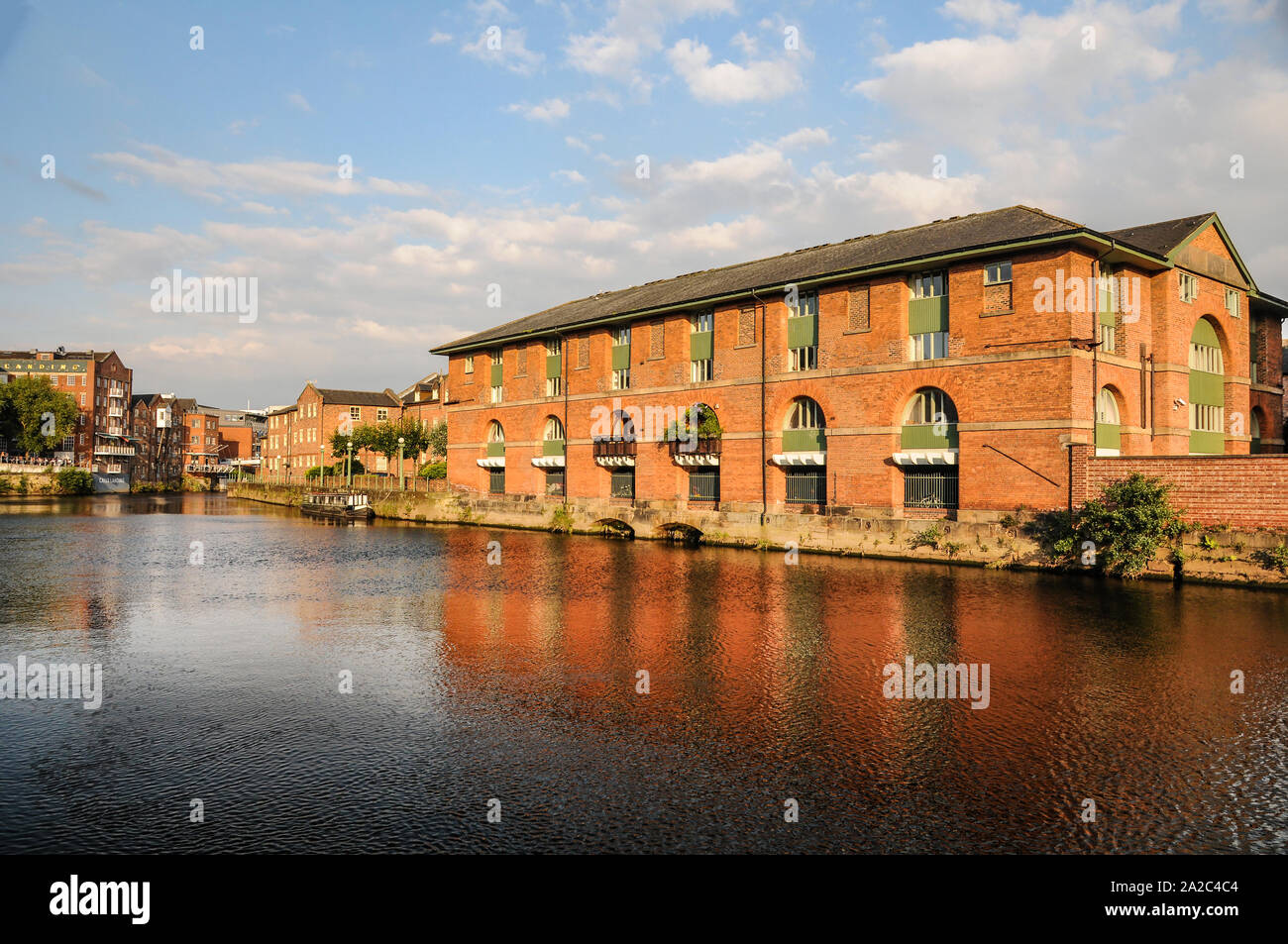 Flax House, Victoria Quays, River Aire, Leeds, West Yorkshire Stock Photo