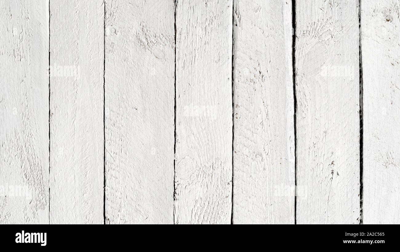 White wood plank background Stock Photo
