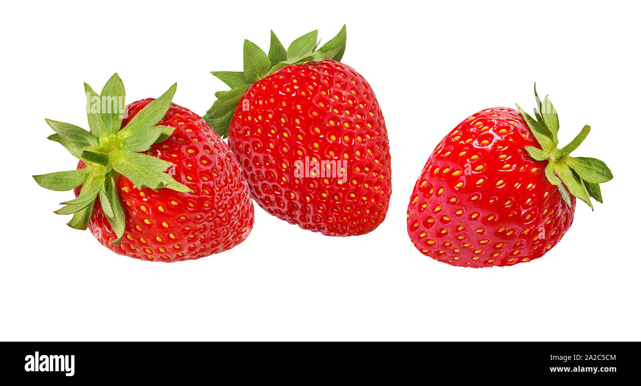Strawberry isolated on white background Stock Photo - Alamy