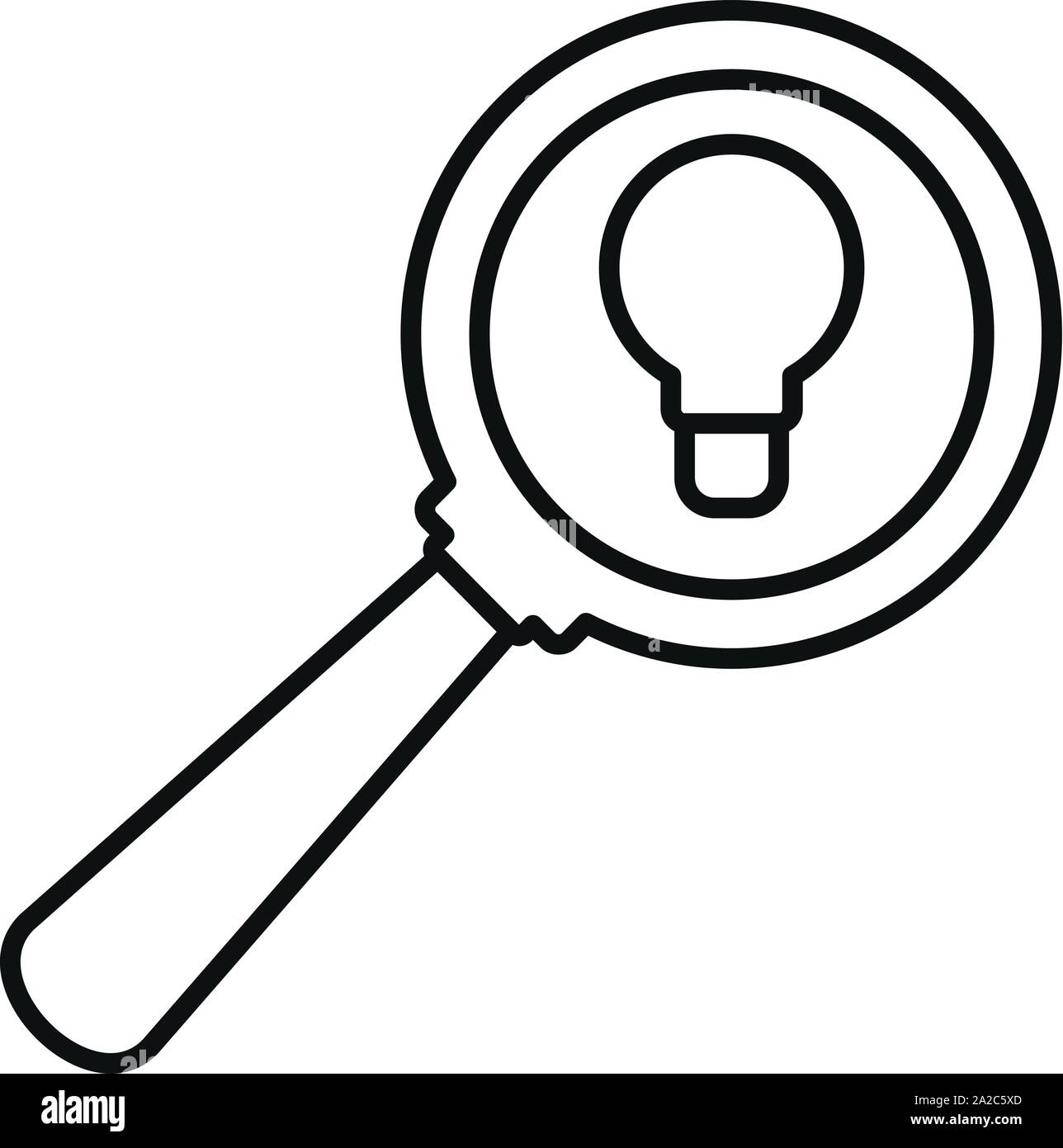 Idea Magnify Glass Icon Outline Idea Magnify Glass Vector Icon For Web Design Isolated On White