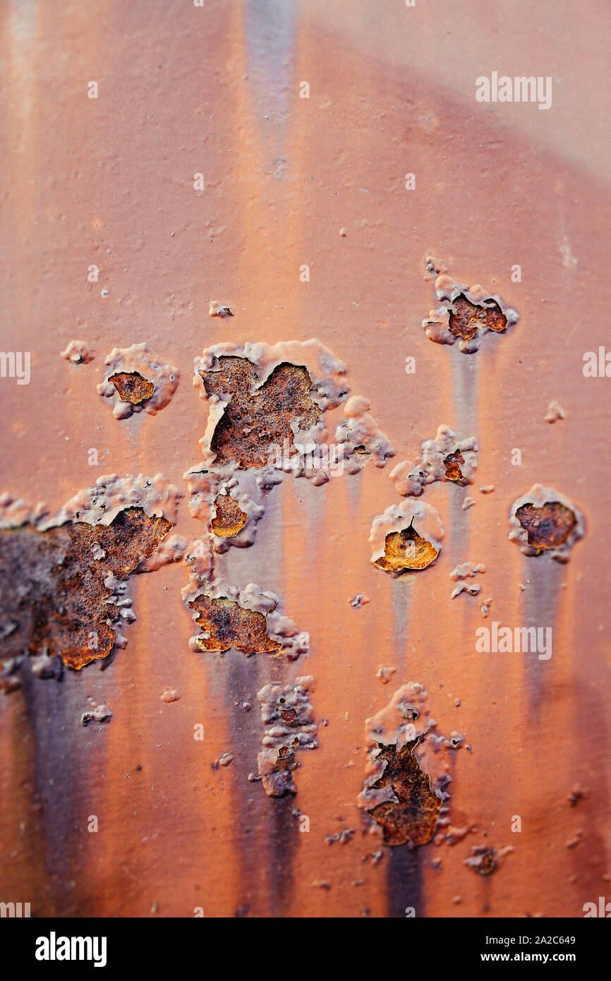 damaged and rusty metallic background Stock Photo