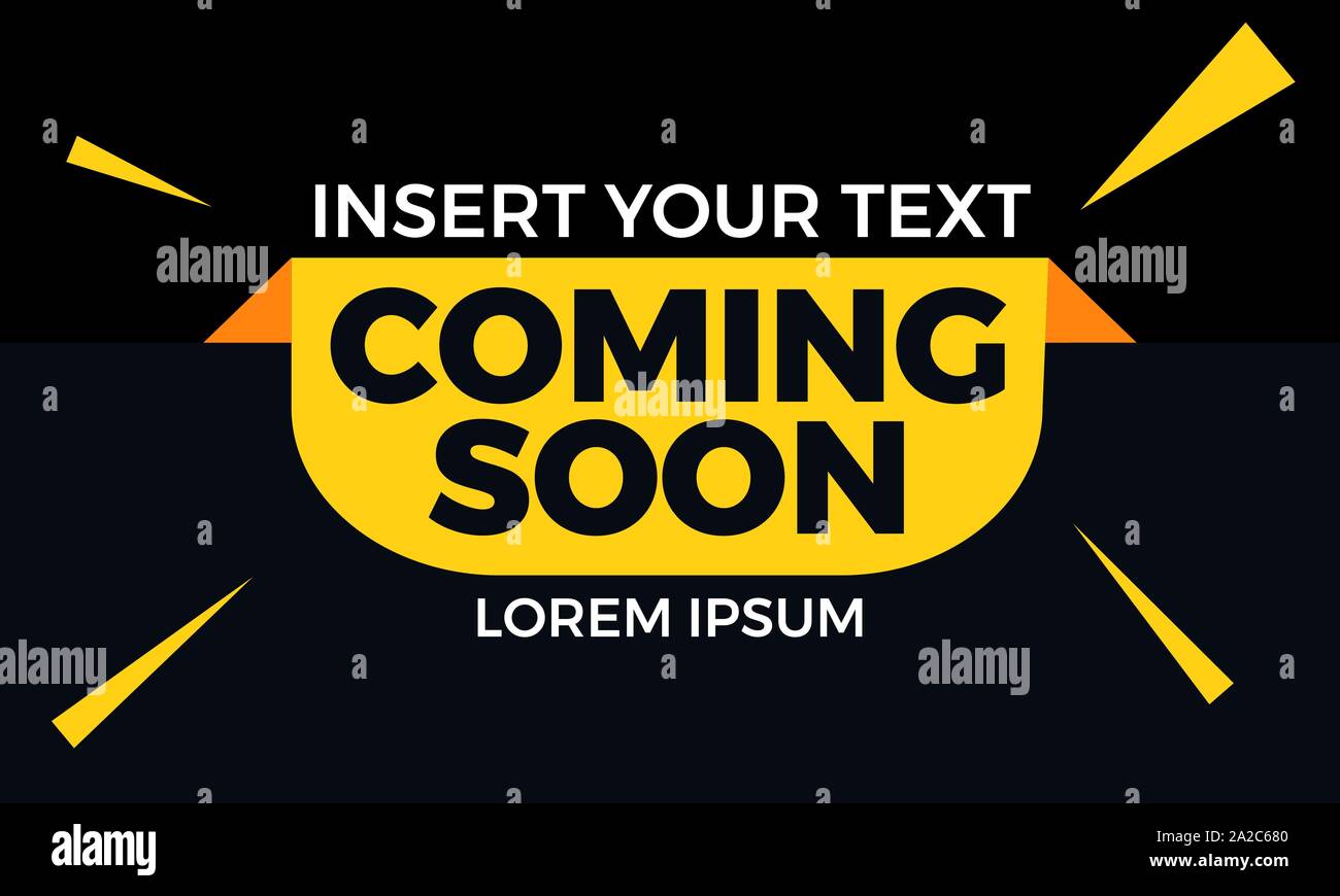 Coming soon. Vector flat illustration on white background. Stock Vector