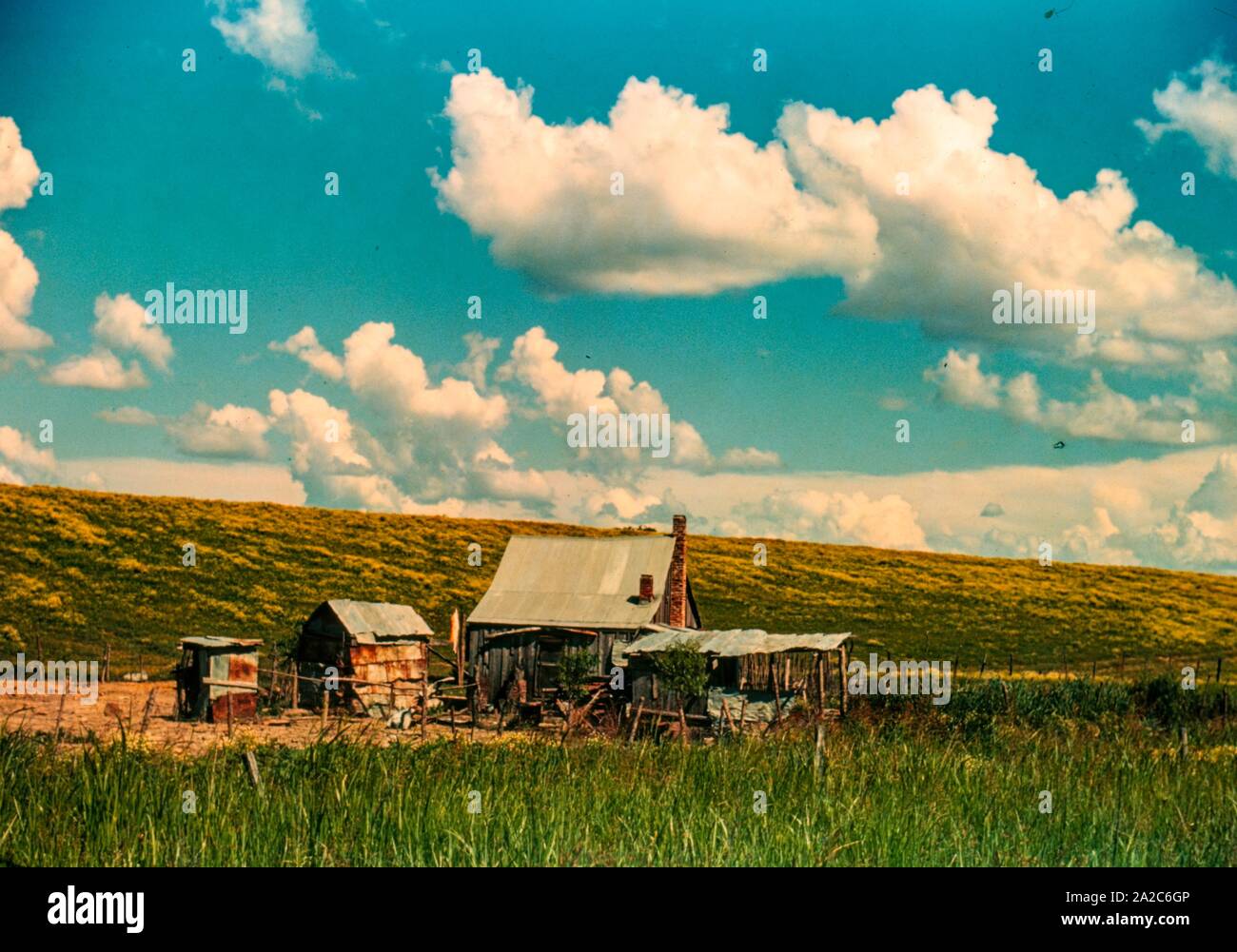 Color scene during the Great Depression in the United States, 1940