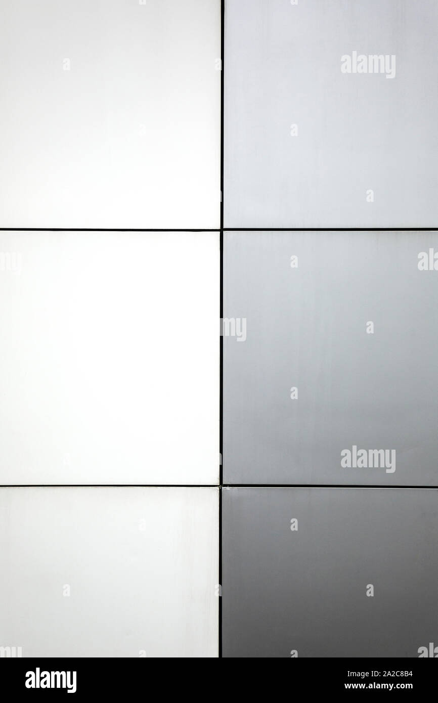 Large metal wall panels on a modern building Stock Photo Alamy