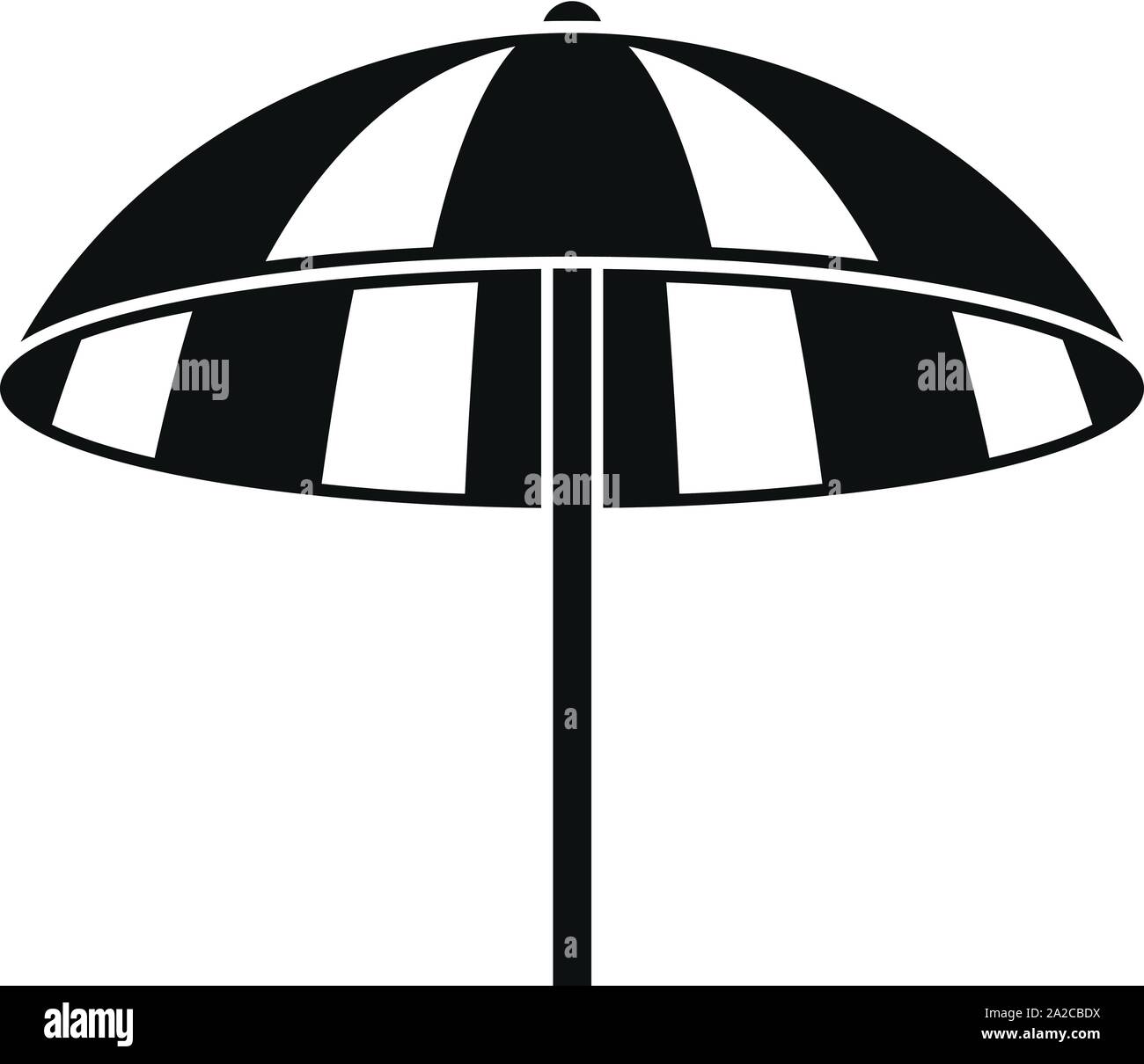 Beach umbrella icon. Simple illustration of beach umbrella vector icon