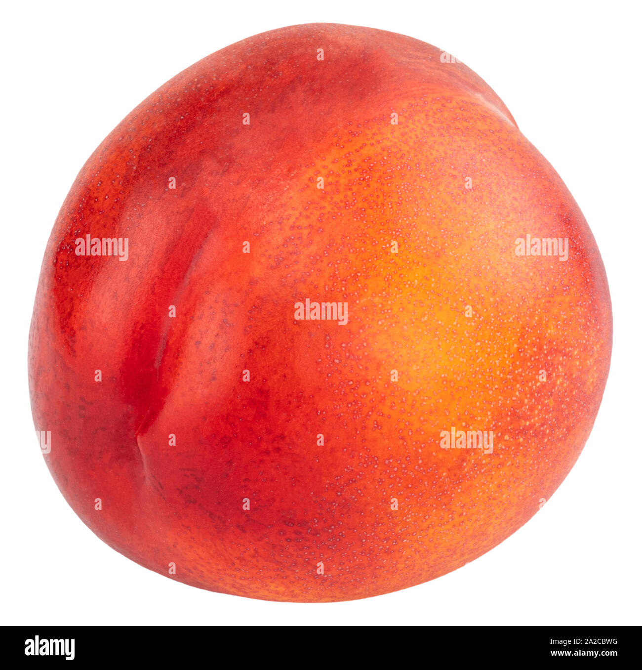 Nectarine fruit isolated on white background.Clipping Path. Stock Photo