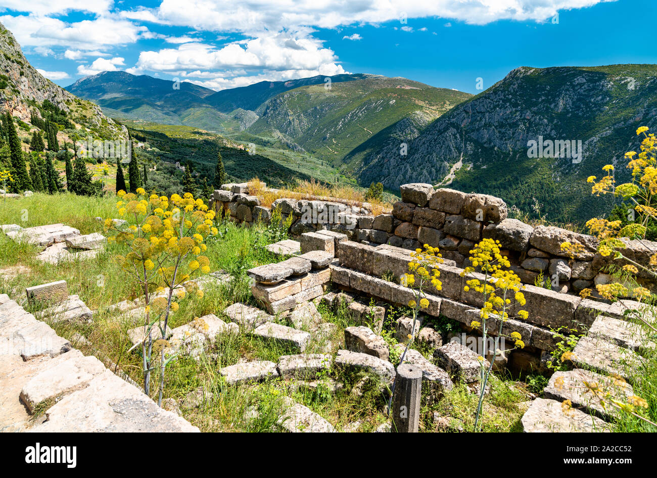 Archaeological Site Of Delphi In Greece Stock Photo - Alamy