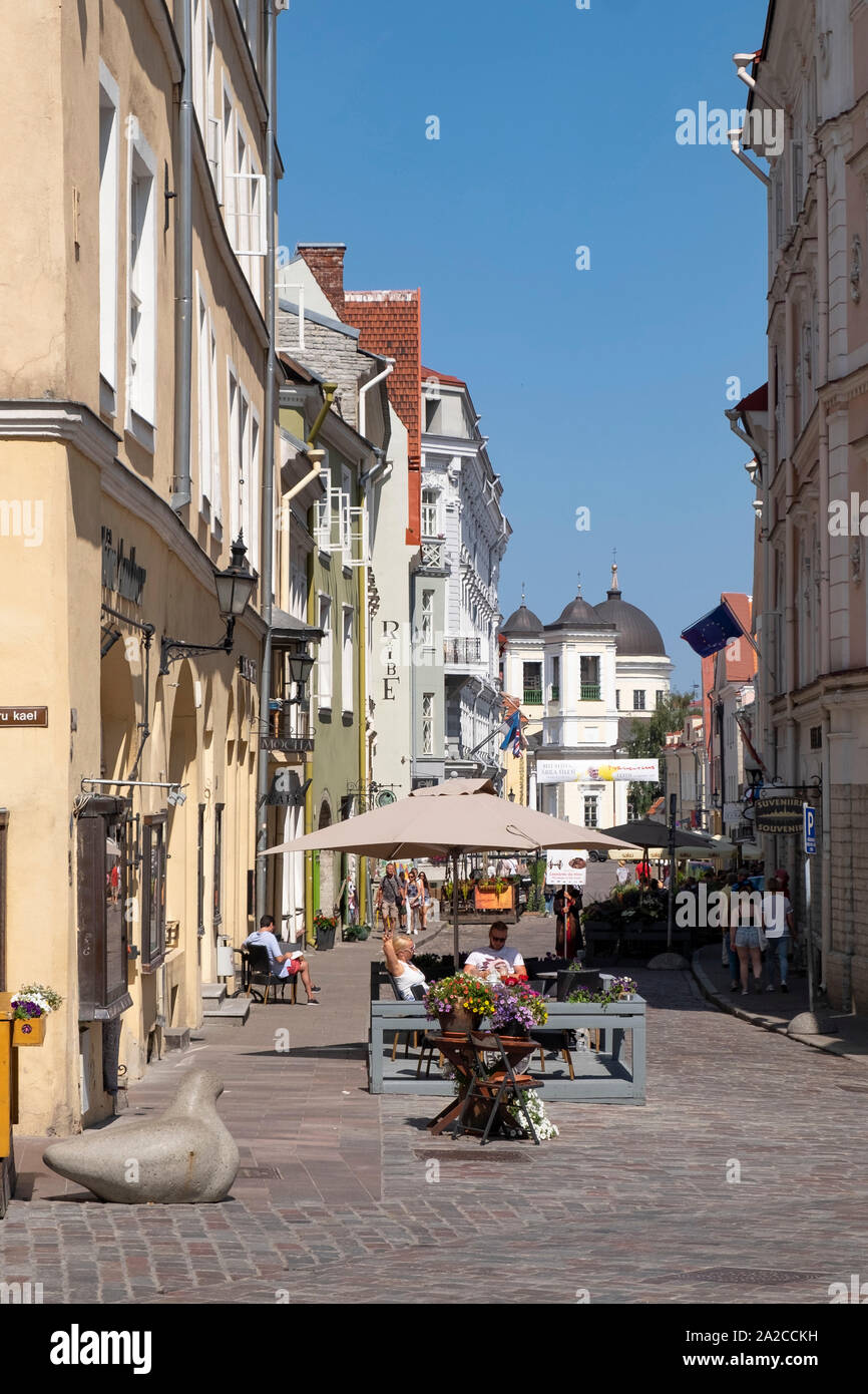 Vene street in the old town of Tallinn, Harju County, Republic of Estonia. Stock Photo