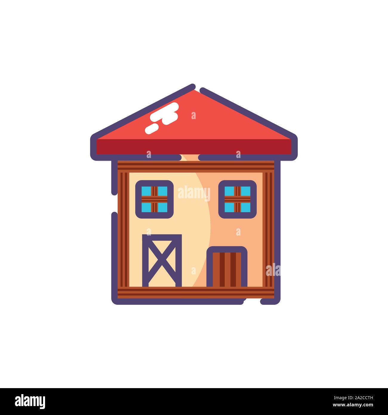 house with front view on white background vector illustration design ...