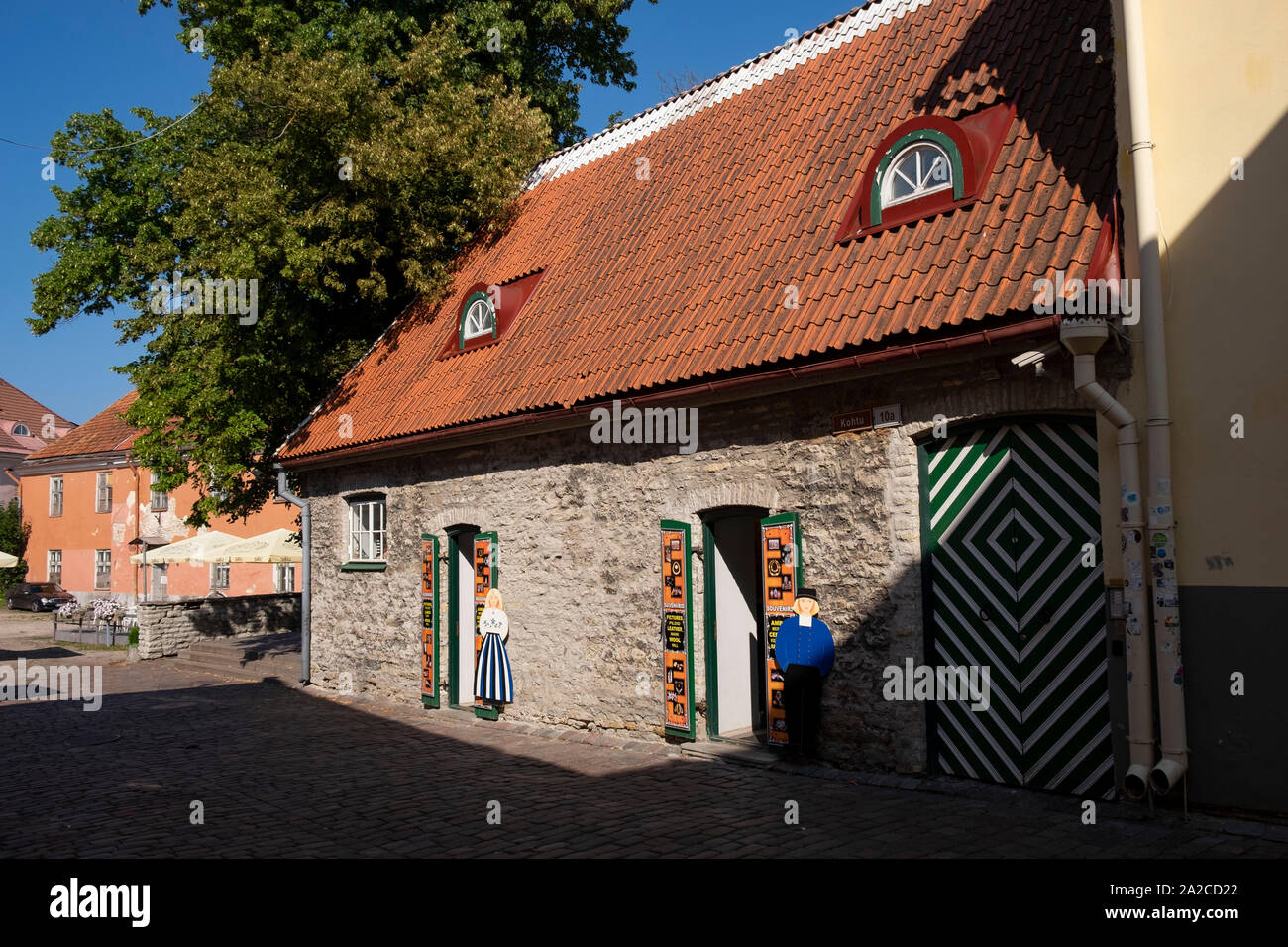 Souvenir  shop in the old town of Tallinn, Estonia Stock Photo