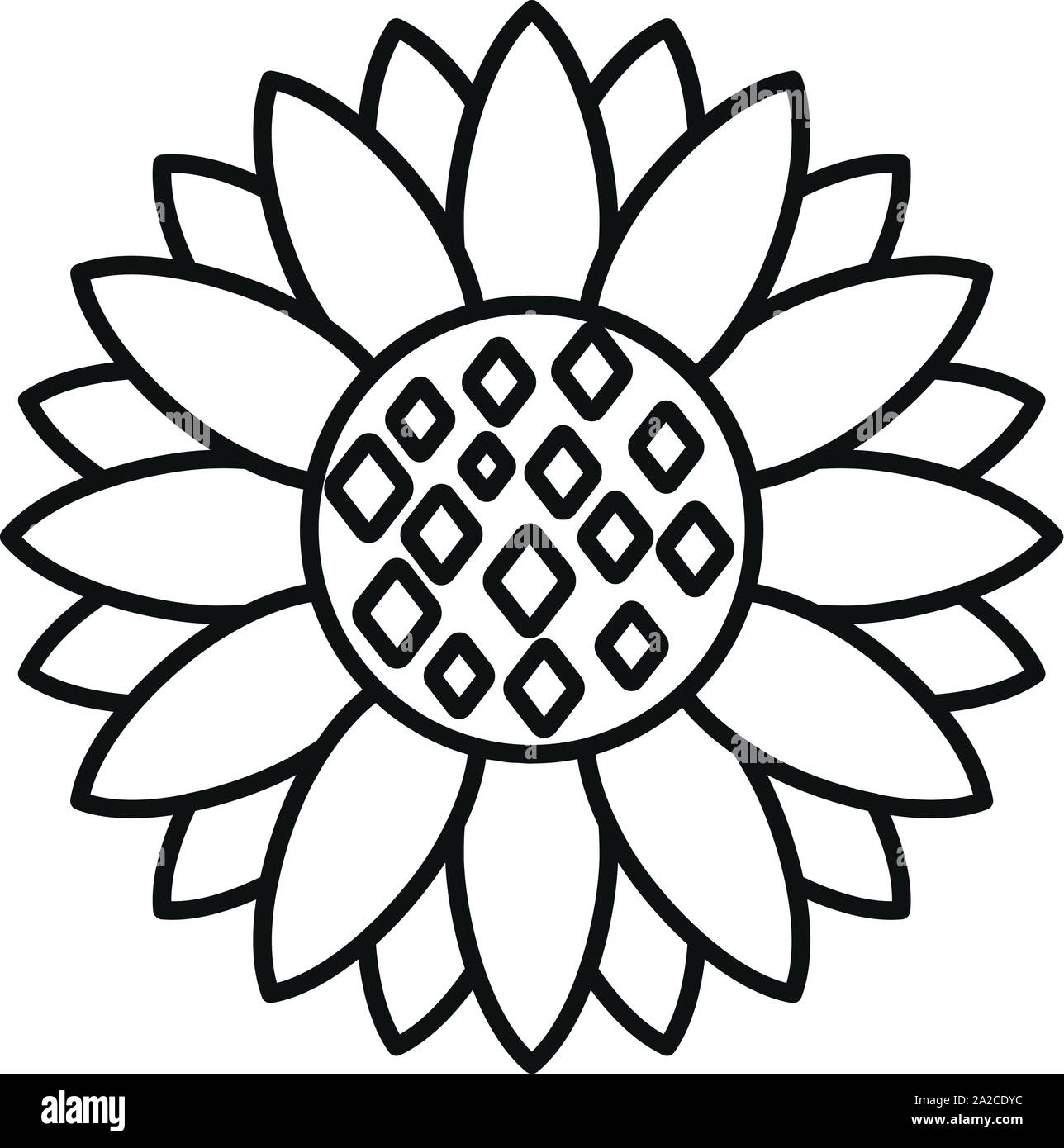 Seed sunflower icon. Outline seed sunflower vector icon for web design isolated on white background Stock Vector