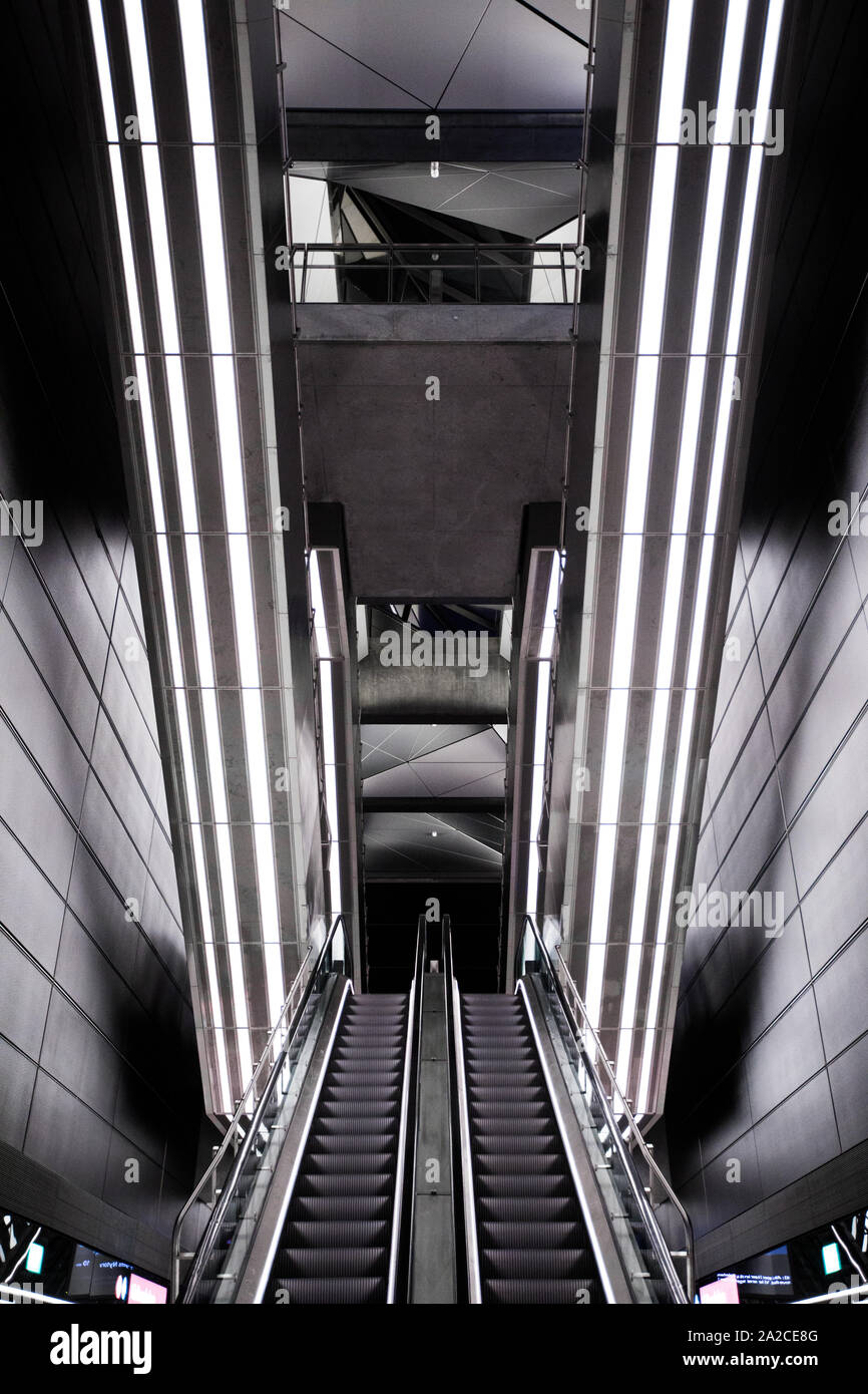 M3 Cityringen is Copenhagen Metro's new metro line, which is a 15.5 km underground railway with 17 brand new stations in Copenhagen. (Photo credit: Gonzales Photo  - Astrid Maria Rasmussen). Stock Photo