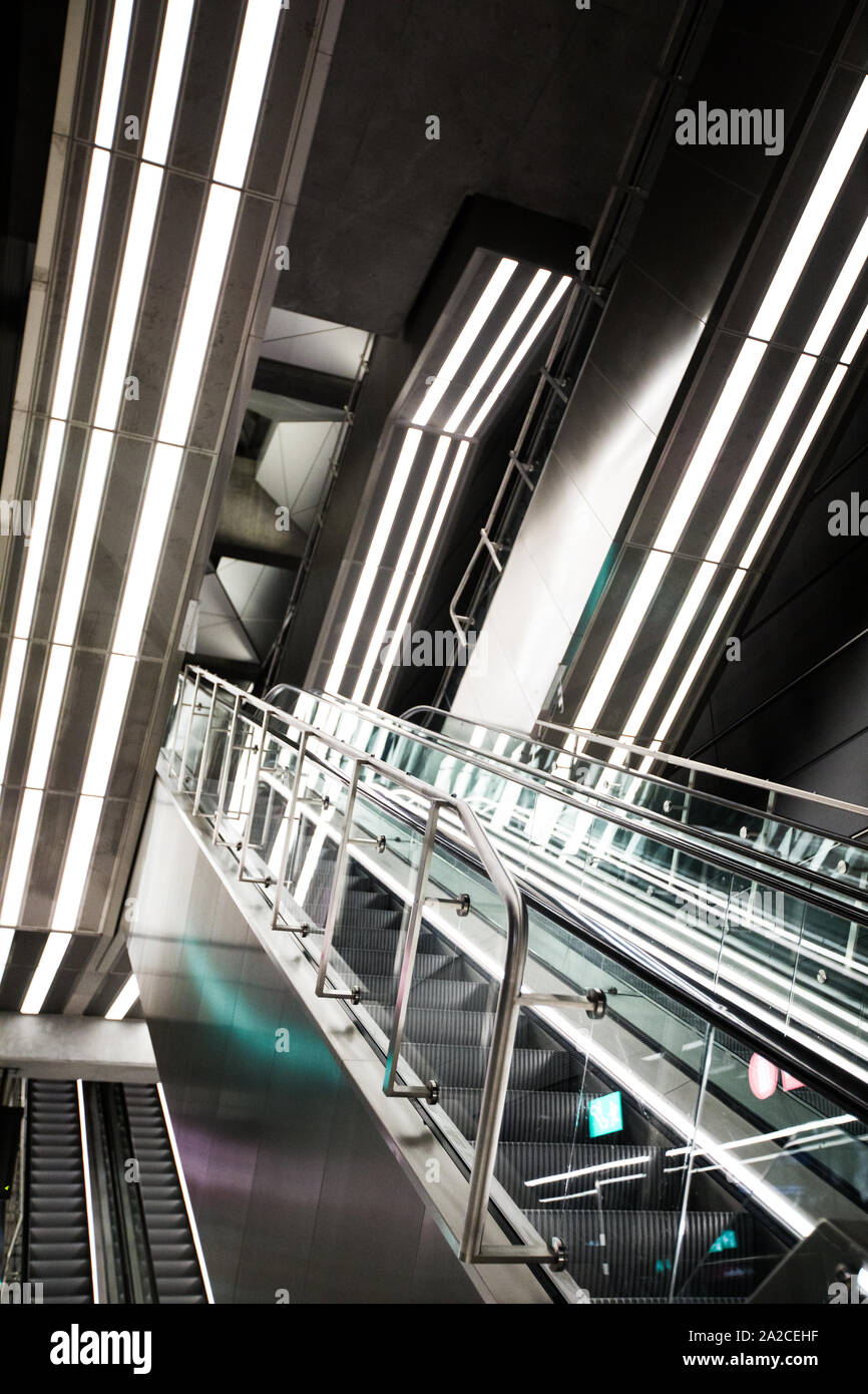 M3 Cityringen is Copenhagen Metro's new metro line, which is a 15.5 km underground railway with 17 brand new stations in Copenhagen. (Photo credit: Gonzales Photo  - Astrid Maria Rasmussen). Stock Photo