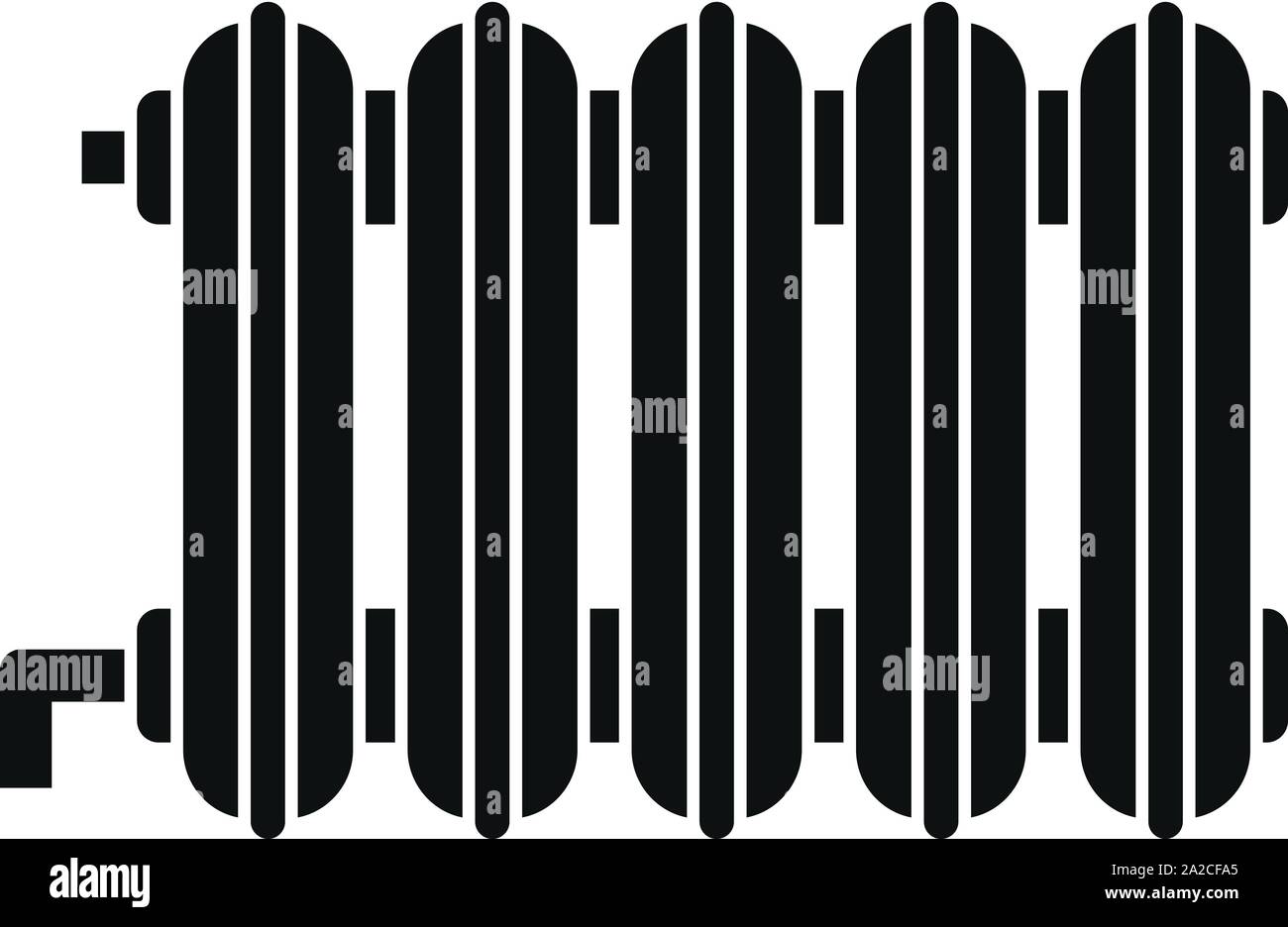 Room radiator icon. Simple illustration of room radiator vector icon