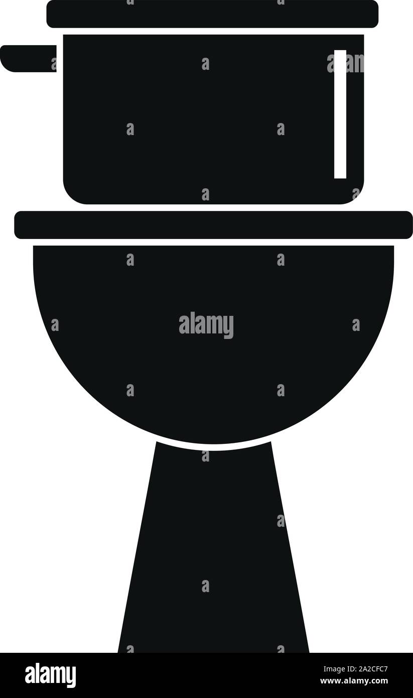 Home toilet icon. Simple illustration of home toilet vector icon for